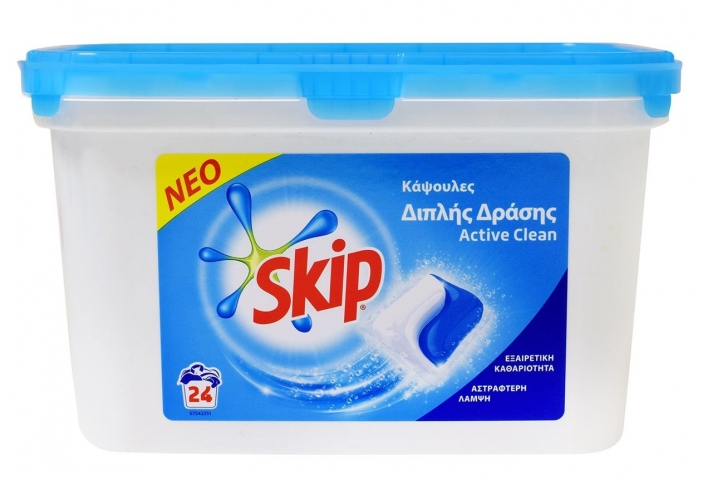 SKIP ACTIVE CLEAN 24τεμ. 1+1 ΔΩΡΟ